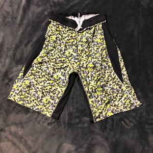 Neon Green Camo Basketball Shorts